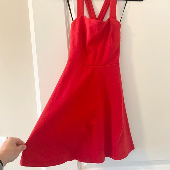 Forever 21 Red Fit & Flare Dress - Picture 3 of 9